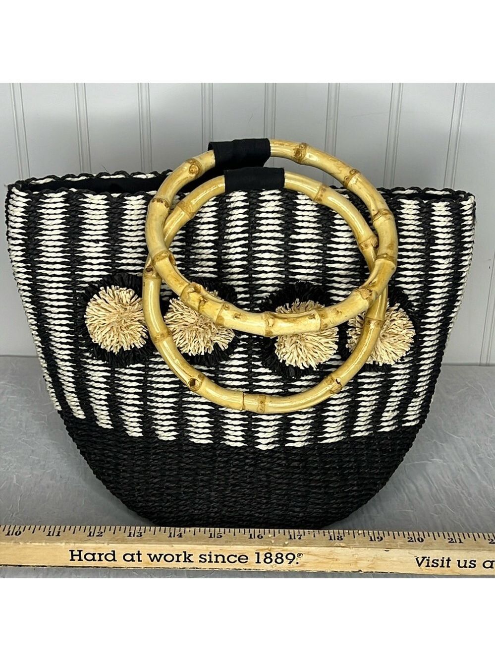 World Market Woven Bucket Bag
